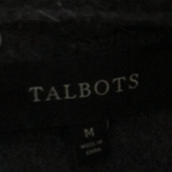 Talbots Double-Face Wing Collar Wool Blend Jacket  Sz. M Solid Navy Gray Cozy - Picture 7 of 7